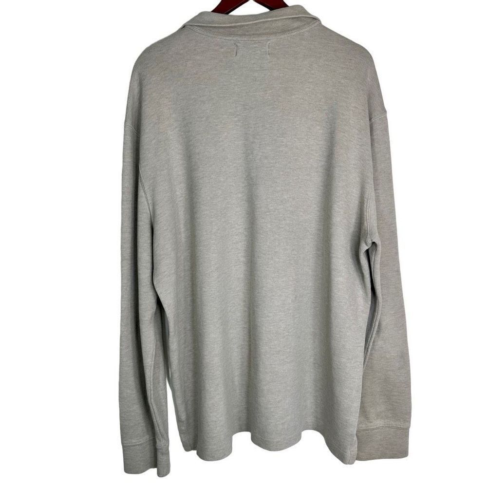 Vintage 90s Polo Ralph Lauren Beige Classic Pullover Sweatshirt 1/4th Zip Large - Picture 2 of 10
